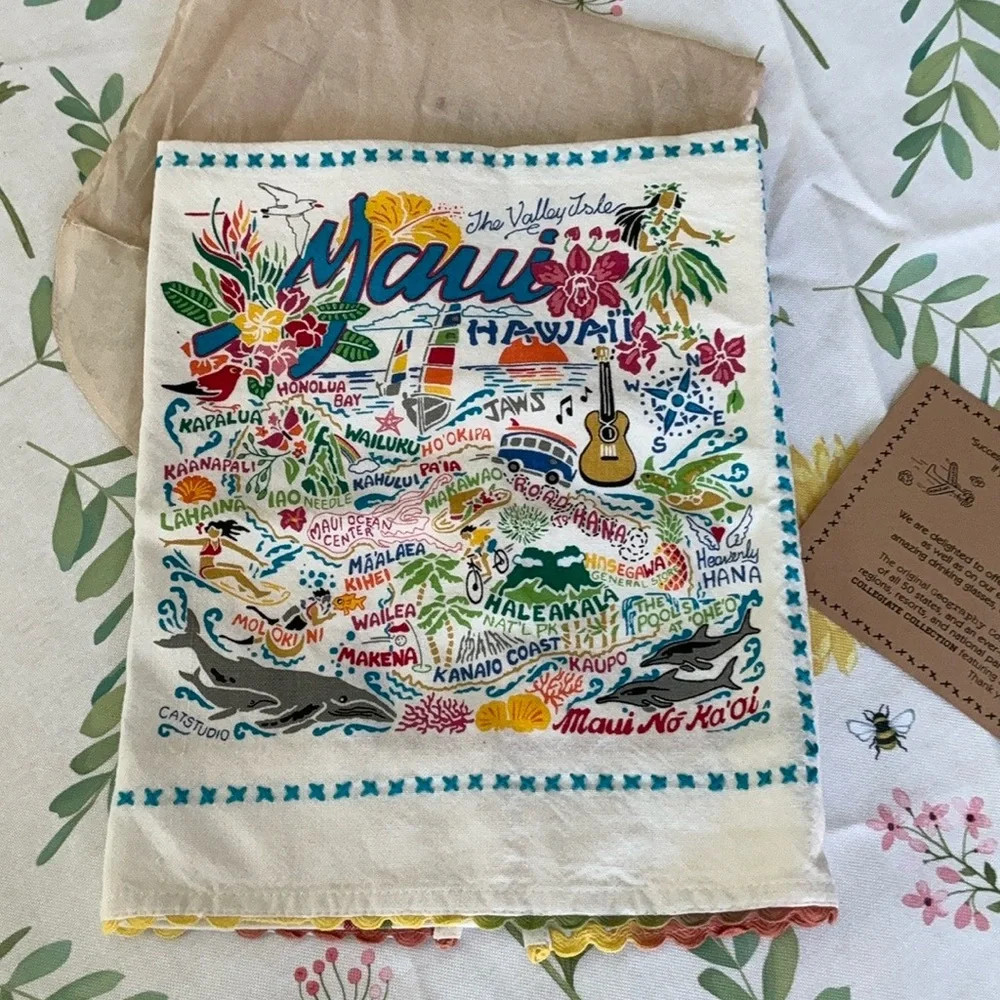 Catstudio Maui Hawaii Decorative Kitchen Towel - Multicolor
